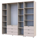 Шафа для одягу Гелар Кашемір 4ДСП з пеналом 215х49.5х203.4. Шафа для одягу дводверна, фото 4