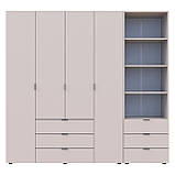 Шафа для одягу Гелар Кашемір 4ДСП з пеналом 215х49.5х203.4. Шафа для одягу дводверна, фото 7