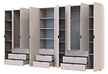 Шафа для одягу Гелар Кашемір 4+4ДСП з пеналом 370х49.5х203.4. Шафа для одягу дводверна, фото 6