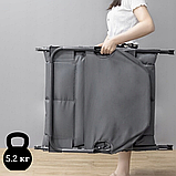 Ліжко-розкладачка туристичне компактне м'яке Bass Polska Розкладне ліжко похідне з регулюванням спинки, фото 6