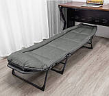 Ліжко-розкладачка туристичне компактне м'яке Bass Polska Розкладне ліжко похідне з регулюванням спинки, фото 4
