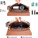 Сумка недорога чоловіча Napier наплічна суміка коричнева S-173, фото 3