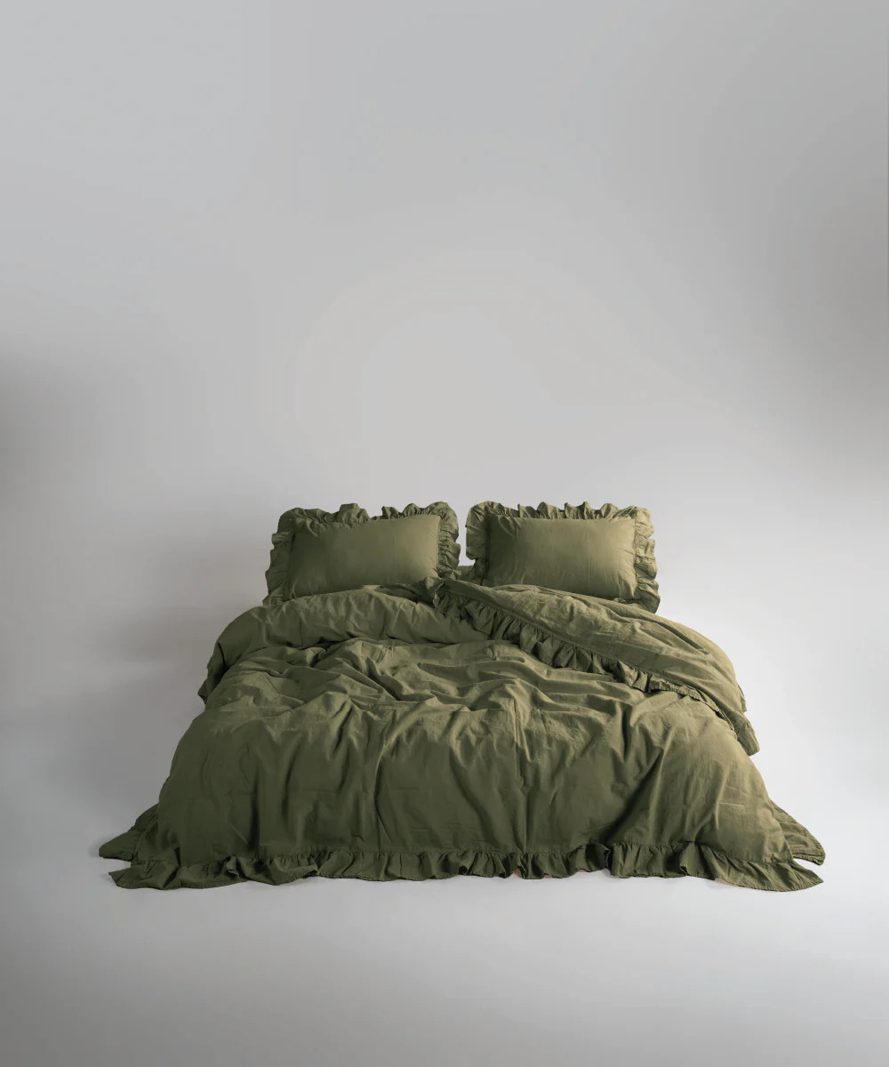 Постільна білизна Limasso Stonewashed Exclusive Ranforce 160 х 220 см Capulet Olive, фото 1