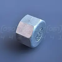 Заглушка нержавіюча DN32 (1"1/4) з внутрішньою різьбою BSPP, н/ж сталь AISI304, Class 150, восьмигранна