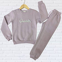 Теплий костюм для дитини з флісом для дівчинки "Туреччина" Розміри: 7,8,9,10 років (38257-1)