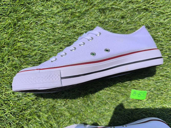 УЧЕНКА 39 р Конверси жіночі БІЛІ кеди кросівки в стилі chuck teylor чоловічі унісекс текстиль демі, фото 3