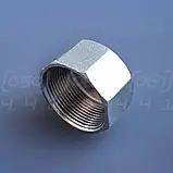 Заглушка нержавіюча DN40 (1"1/2) з внутрішньою різьбою BSPP, н/ж сталь AISI304, Class 150, восьмигранна, фото 8