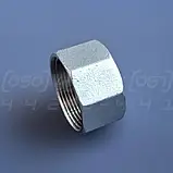 Заглушка нержавіюча DN40 (1"1/2) з внутрішньою різьбою BSPP, н/ж сталь AISI304, Class 150, восьмигранна, фото 9