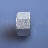 Заглушка нержавіюча DN40 (1"1/2) з внутрішньою різьбою BSPP, н/ж сталь AISI304, Class 150, восьмигранна, фото 5