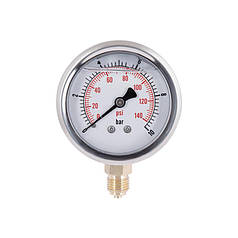 Манометр із гліцерином Thermo Alliance Forte 10 барів, 1/4"Н, нижнє під'єднання TAF170G10B