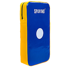 Макивара пряма SPORTKO M4 розмір 45x25x9 см жовтий