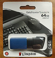 Флеш-накопичувач USB 64Gb Kingston DataTraveler Exodia M, Black/Blue, USB 3.2 Gen 1 (DTXM/64GB)