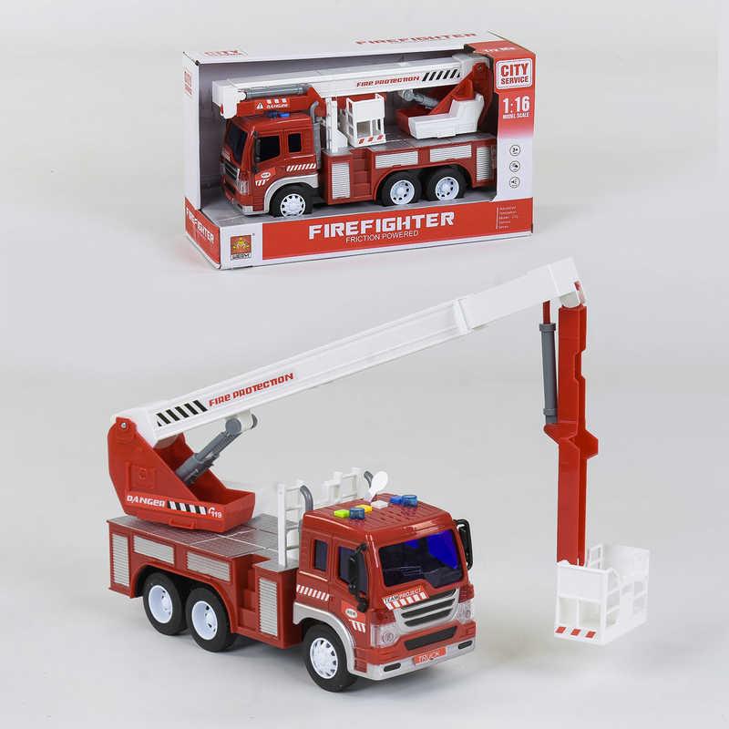 Спецтехніка "Пожежна машина" інерція, світло, звук, в кор. /24/, фото 1