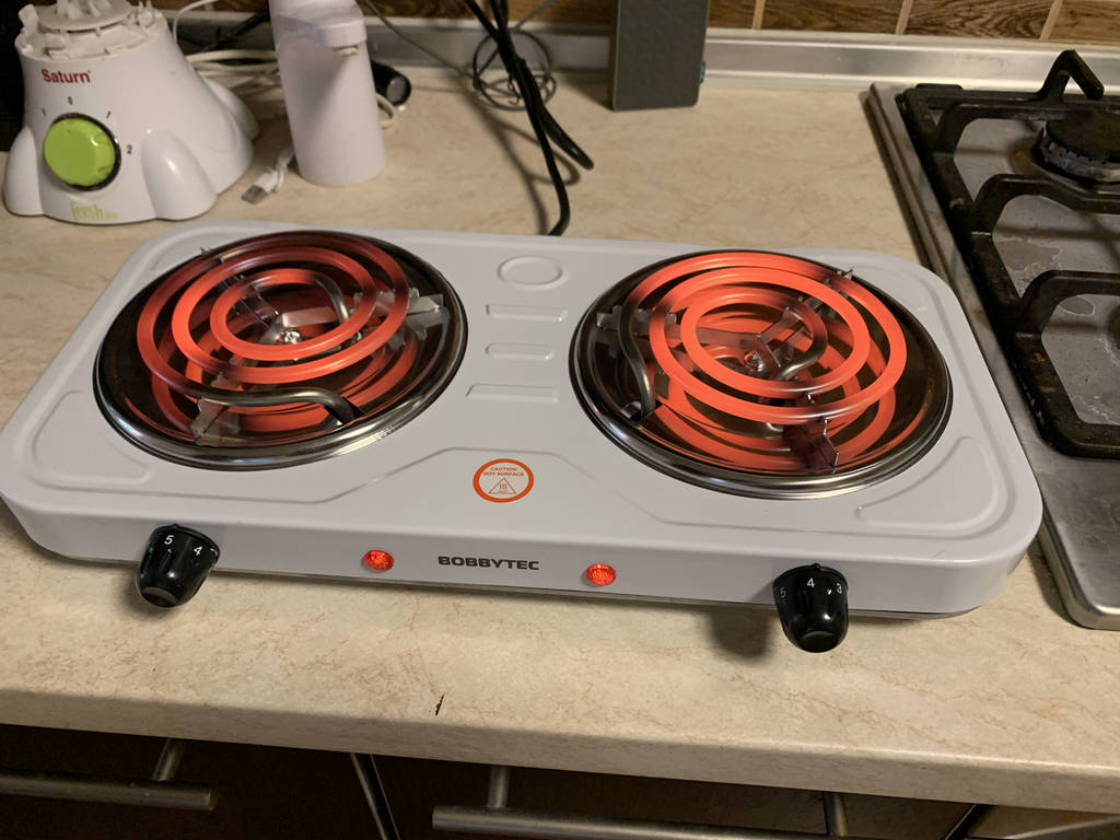 Електроплита настільна, 2000 Вт, 2 конфорки HP-03D, механічне управління / Настільна електроплита / Спіральна плита - фото покупців 1
