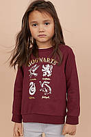Дитячий джемпер світшот на флісі H&M на дівчинку р.110-116 - Hogwarts