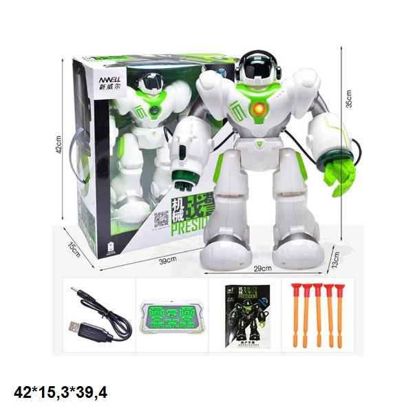 Робот 5088 на р.к.інтер-ний акум.USB.муз.ходить,танцює,стріляє 2кол.кор.42*15,3*39,4 /8/, фото 1