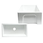 Керамічна мийка для кухні з переднім бортиком 840x460 Fluted Galassia 5131, фото 8