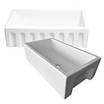 Керамічна мийка для кухні з переднім бортиком 840x460 Fluted Galassia 5131, фото 10