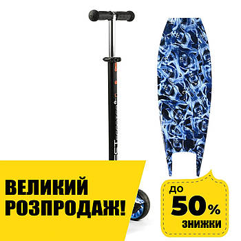 Самокат триколісний дитячий (d-13см, кермо 75.5-87см, ножне гальмо) MAXI Best Scooter S - 10881 Синій