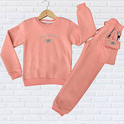 Теплий костюм з флісом для дівчинки підлітка "Туреччина" Розміри: 7,8,9,10 років (38258-1)