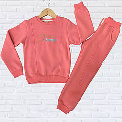 Костюм теплий турецький з флісом для дівчинки підлітка Розміри: 7,8,9,10 років (38258-2)