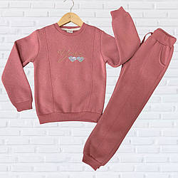 Зимовий дитячий костюм з флісом для дівчинки підлітка "Туреччина" Розміри: 7,8,9,10 років (38258-3)