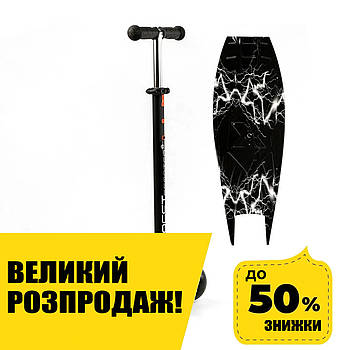 Самокат триколісний дитячий (d-13см, кермо 75.5-87см, ножне гальмо) MAXI Best Scooter S - 10911 Чорний