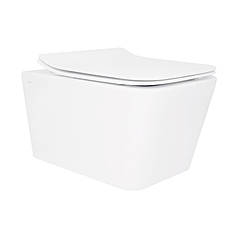 Унітаз підвісний Qtap Crow безобідковий із сидінням Soft-close QT05335170W