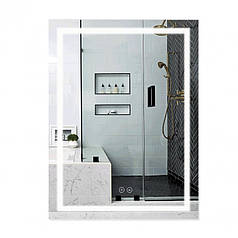 Дзеркало Qtap Mideya (DC-F937) 600х800 з LED-підсвічуванням Touch, з антизапотіванням, димером QT2078F937W