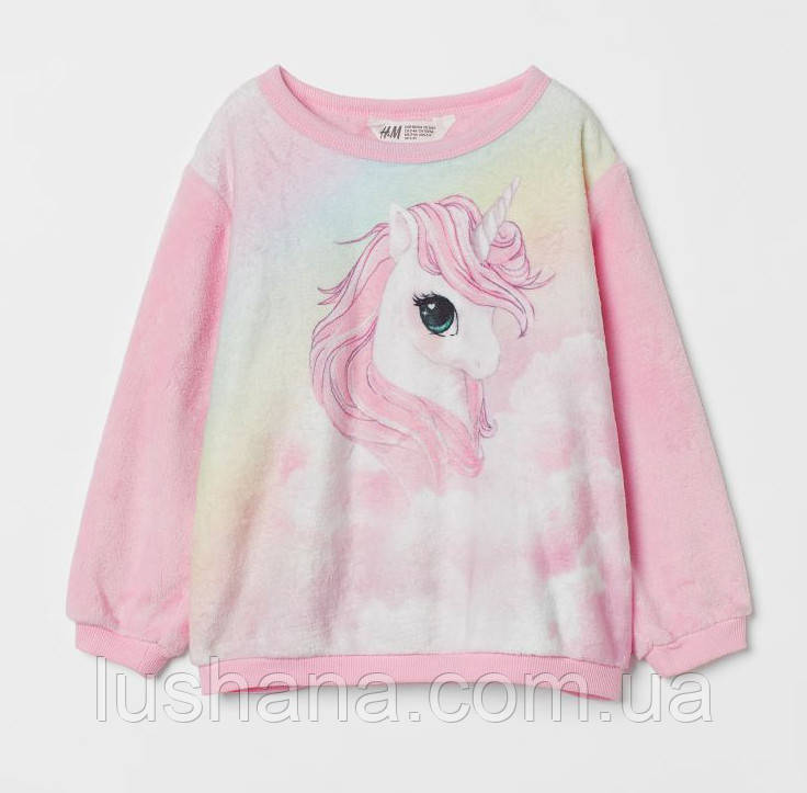 Дитячий флісовий світшот джемпер H&M на дівчинку р.98/104, фото 1