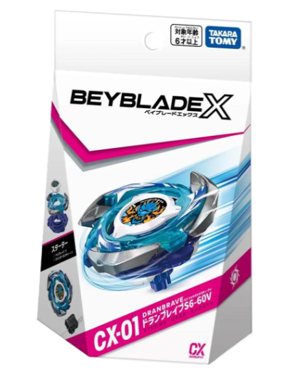Beyblade TAKARA TOMY BEYBLADE X CX-01 Starter Drave – дзиґа для боїв із запусковим пристроєм, фото 1