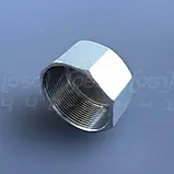 Заглушка нержавіюча DN50 (2") з внутрішньою різьбою BSPP, н/ж сталь AISI304, Class 150, восьмигранна, фото 8