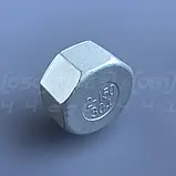 Заглушка нержавіюча DN50 (2") з внутрішньою різьбою BSPP, н/ж сталь AISI304, Class 150, восьмигранна, фото 2