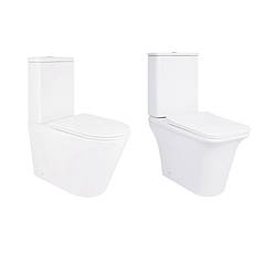 Акційний набір: Унітаз підлоговий Scorpio Ultra Quiet QT14222125AUQW + Унітаз підлоговий Kalao Rimless QT08221213A W