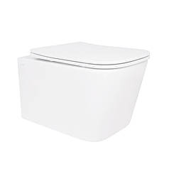 Унітаз підвісний Qtap Crow безобідковий із сидінням Soft-close QT05335171W