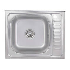 Кухонна мийка Brinex 6050-L 0,6 мм Satin (BRIN6050LSAT06)