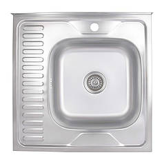 Кухонна мийка Brinex 6060-R 0,6 мм Satin (BRIN6060RSAT06)