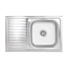 Кухонна мийка Brinex 5080-R 0,6 мм Satin (BRIN5080RSAT06)