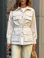 Жіноча демісезонна вітровка парка з водовідштовхувальної плащової тканини на мембрані Kvf212