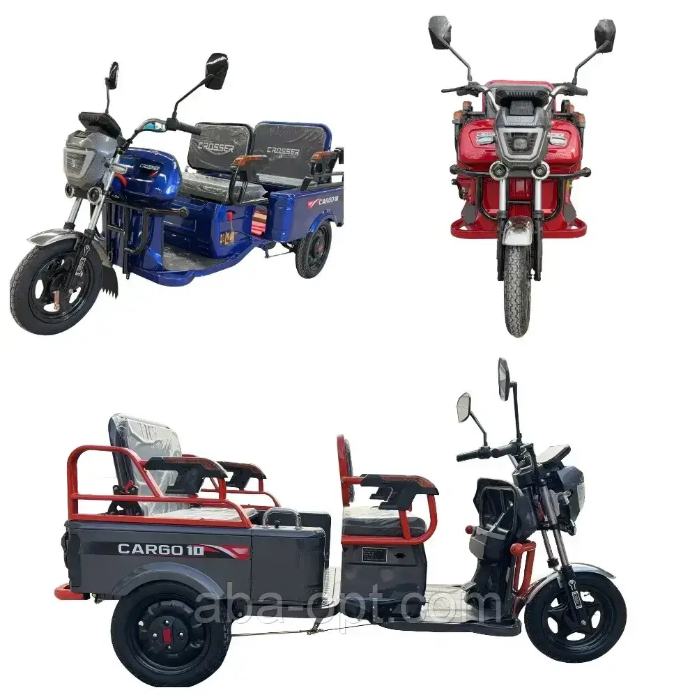 Електричний трицикл з кузовом CARGO-10-GP 1 1000W-60V-32Ah шини 12"/12" купити дешево в Україні, фото 1