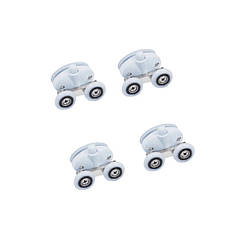 Qtap Комплект подвійних роликів білі 2 шт низ + 2 шт верх PRESTO WHI 1099SP5