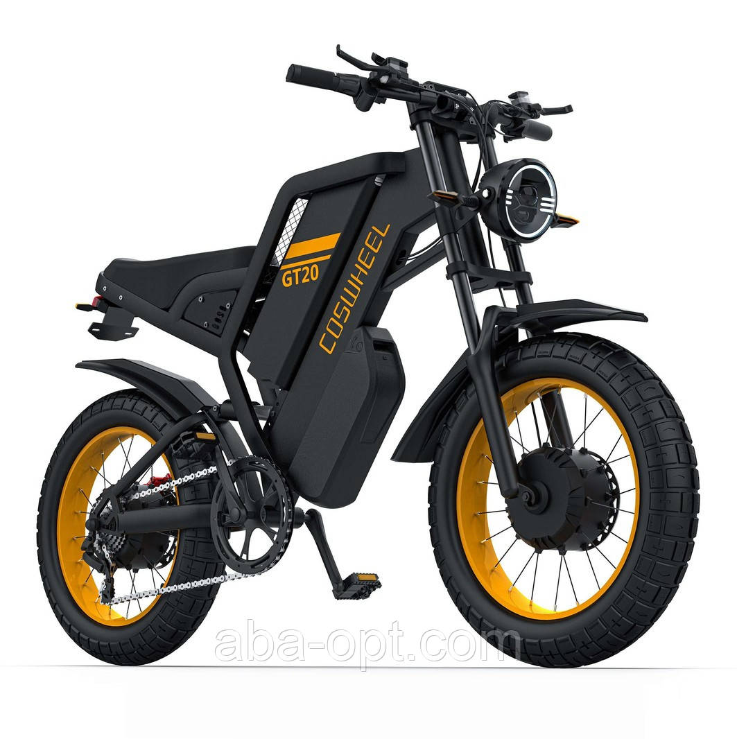Електрофетбайк COSWHEEL GT20 PRO EBIKE 3000W-48V-40Ah 18650 Li-ion шини 20"/20" купити дешево в Україні, фото 1
