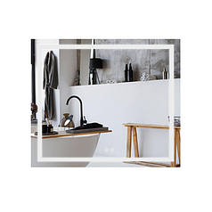 Дзеркало Qtap Mideya 800х700 з LED-підсвічуванням Touch, з антизапотіванням, з димером QT2078NCF8070W