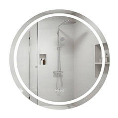 Дзеркало Qtap Mideya R800 з LED-підсвічуванням Touch, з антизапотіванням, димером QT2078NCR8080W