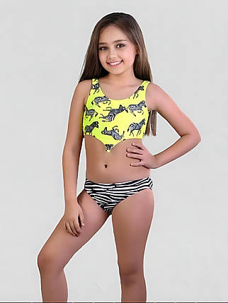Купальник для подростков Teres 1035 Зебра лимон(В НАЛИЧИИ ТОЛЬКО 34 36 38 40 УКР р-ры ), фото 2
