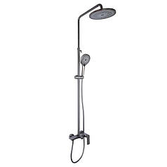 Душова система для душу Qtap Slavonice на два споживачі QTSLA110GMB45913 Gunmetal Black PVD