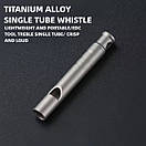 Титановий аварійний свисток для виживання MINI Whistle EDC на шнурі, фото 4