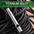 Титановий аварійний свисток для виживання MINI Whistle EDC на шнурі, фото 3