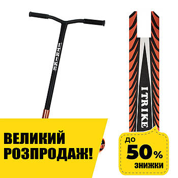 Дитячий трюковий самокат (колеса PU 110 мм, кермо 83, алюм+сталь, HIC) iTrike SR 2-067-4-OR Помаранчевий