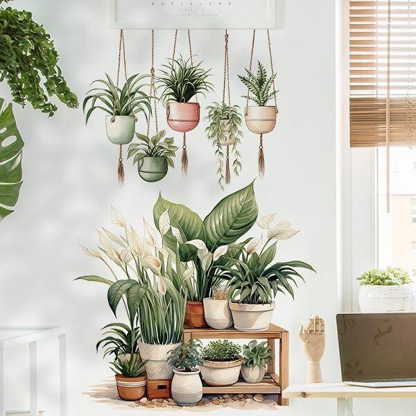 Вінілові наклейки Вазони (лист 60 х 90 см) Б179-19 ZDB 2686